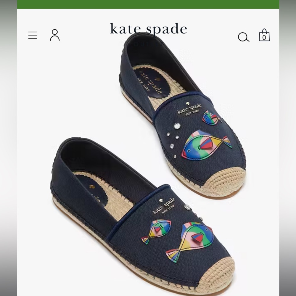 Kate Spade Factory Aqua Espadrilles